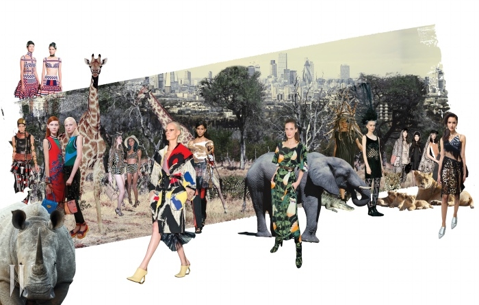정글의 숲을 연상시켰던 2014 S/S 컬렉션.