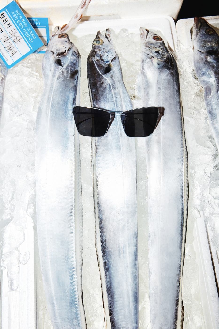 얇고 가느다란 실버 테가 인상적인 선글라스는 메종 마틴 마르지엘라 제품. 가격 미정.