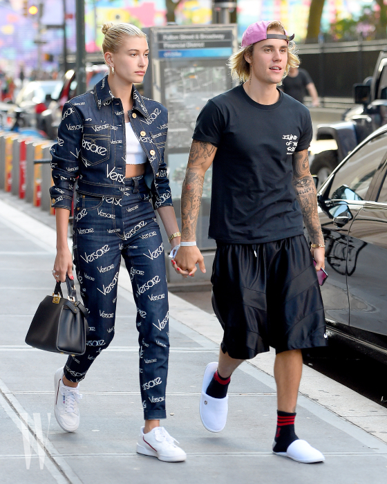 Justin Bieber and Hailey Baldwin leave NOBU holding hands on July,05,2018 in New York City