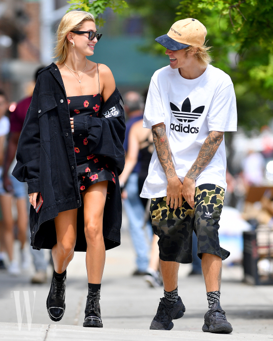 Justin Bieber and fiancee,Hailey Baldwin walk in Brooklyn,New York