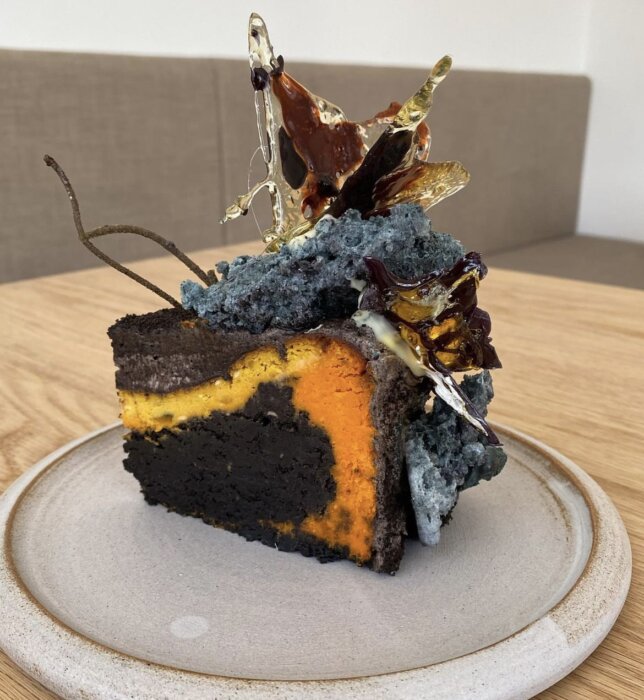 Burnt Orange and Black Cake